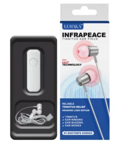 LUHAKA™ Infrapeace ቀይ የብርሃን ቴራፒ ጆሮ ተሰኪዎች