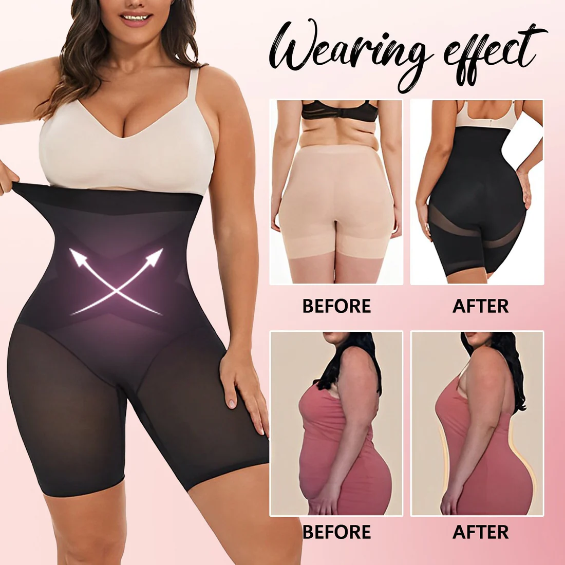 PerfectForm™【2023 Upgrade】Cross Compression Abs & Booty High Waisted Shaperwear - Image 6