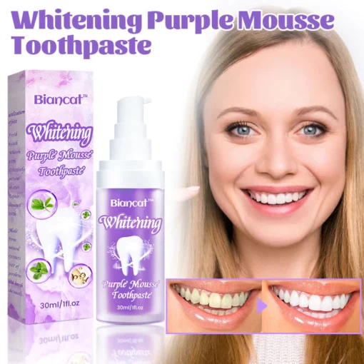 Biancat™ Whitening Purple Mousse паста за зъби