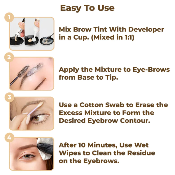 flysmus™ BrowBliss Semi-Permanent Eyebrow Tinting Kit - Image 5