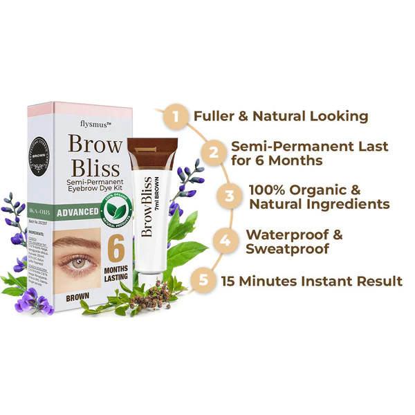 flysmus™ BrowBliss Semi-Permanent Eyebrow Tinting Kit - Image 4