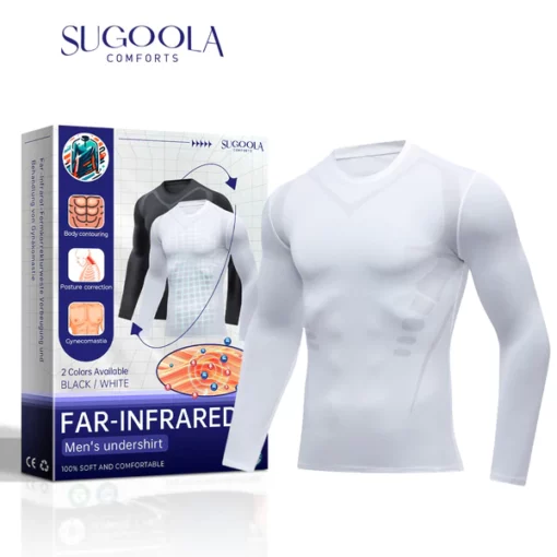 Sugoola™ قميص داخلي رجالي مغناطيسي يعمل بالأشعة تحت الحمراء البعيدة