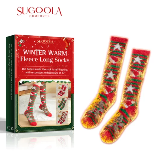 Топли зимни дълги чорапи от полар Sugoola™