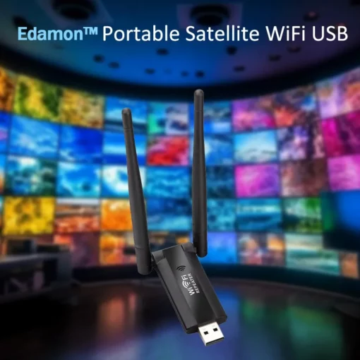 Edamon™ ਪੋਰਟੇਬਲ ਸੈਟੇਲਾਈਟ WiFi USB