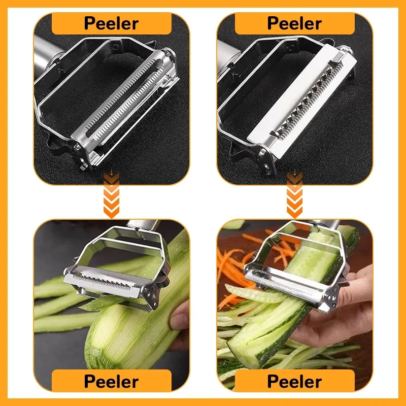 Multifunctional Kitchen Peeler Vegetable Fruit Peeler Stainless Steel Durable Potato Slicer Household Shredder Carrot Peeler - Image 6