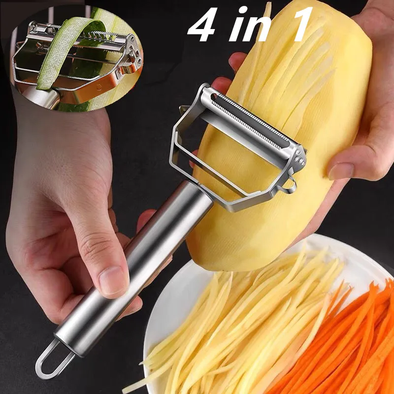 Multifunctional Kitchen Peeler Vegetable Fruit Peeler Stainless Steel Durable Potato Slicer Household Shredder Carrot Peeler - Image 2