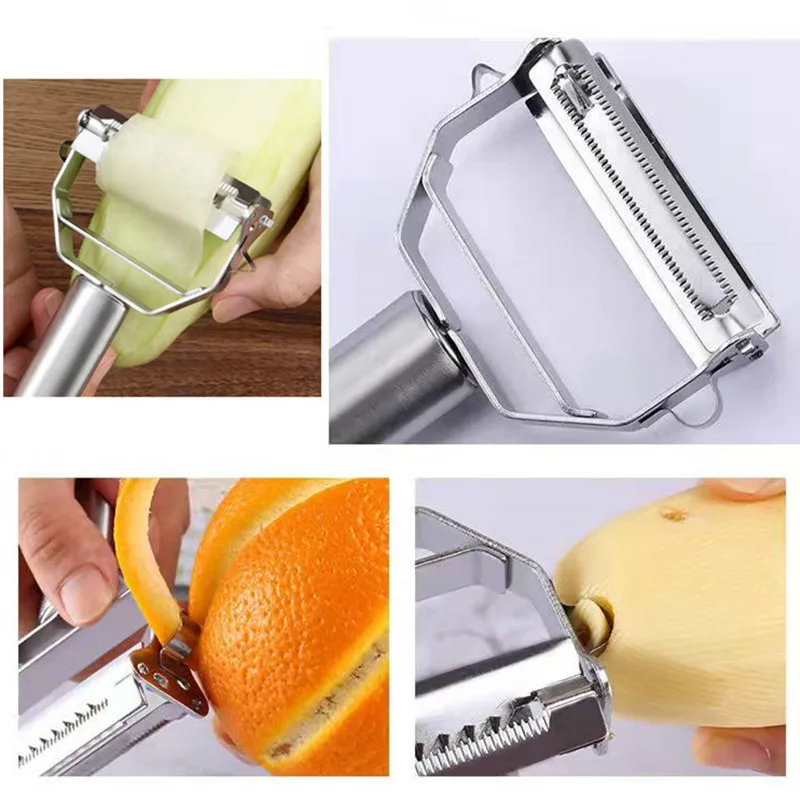 Multifunctional Kitchen Peeler Vegetable Fruit Peeler Stainless Steel Durable Potato Slicer Household Shredder Carrot Peeler - Image 8