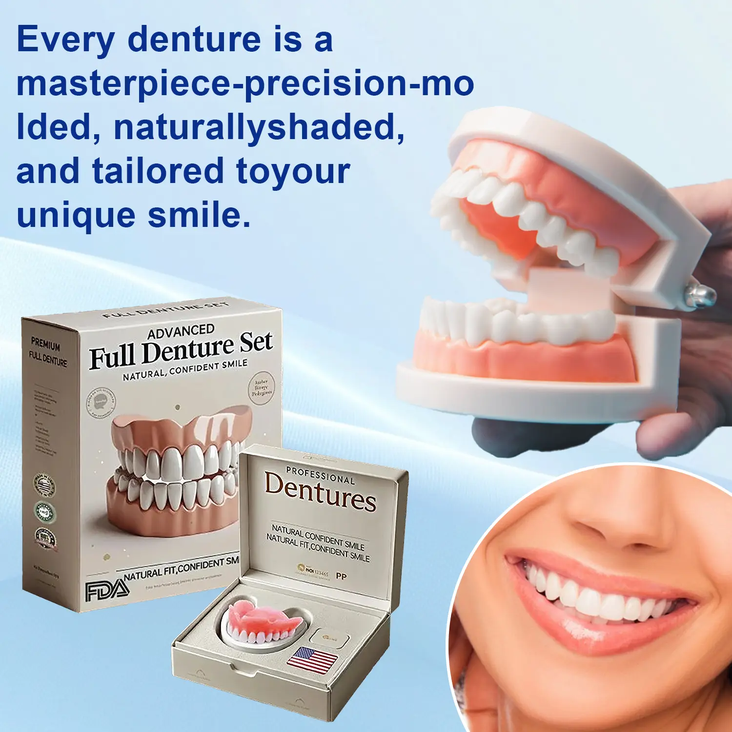 Nurbini™ Advanced Customized Full Denture Set