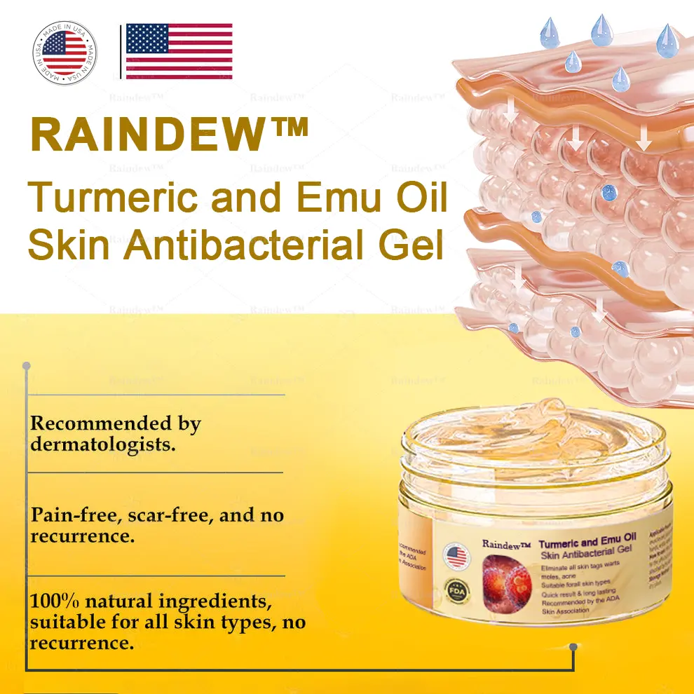 Raindew™ Turmeric and Emu Oil Skin Antibacterial Gel