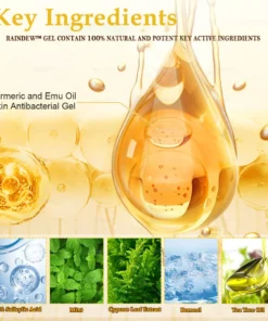 Raindew™ Turmeric and Emu Oil Skin Antibacterial Gel