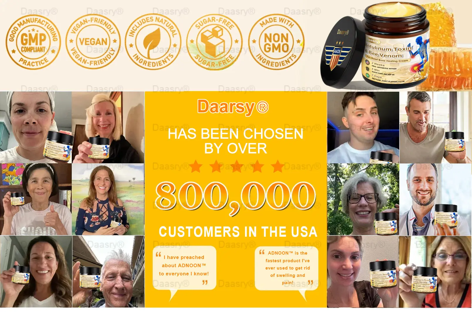 Daasry™ Botulinum Toxin & Bee Venom Pain-Relief Bone Healing Cream