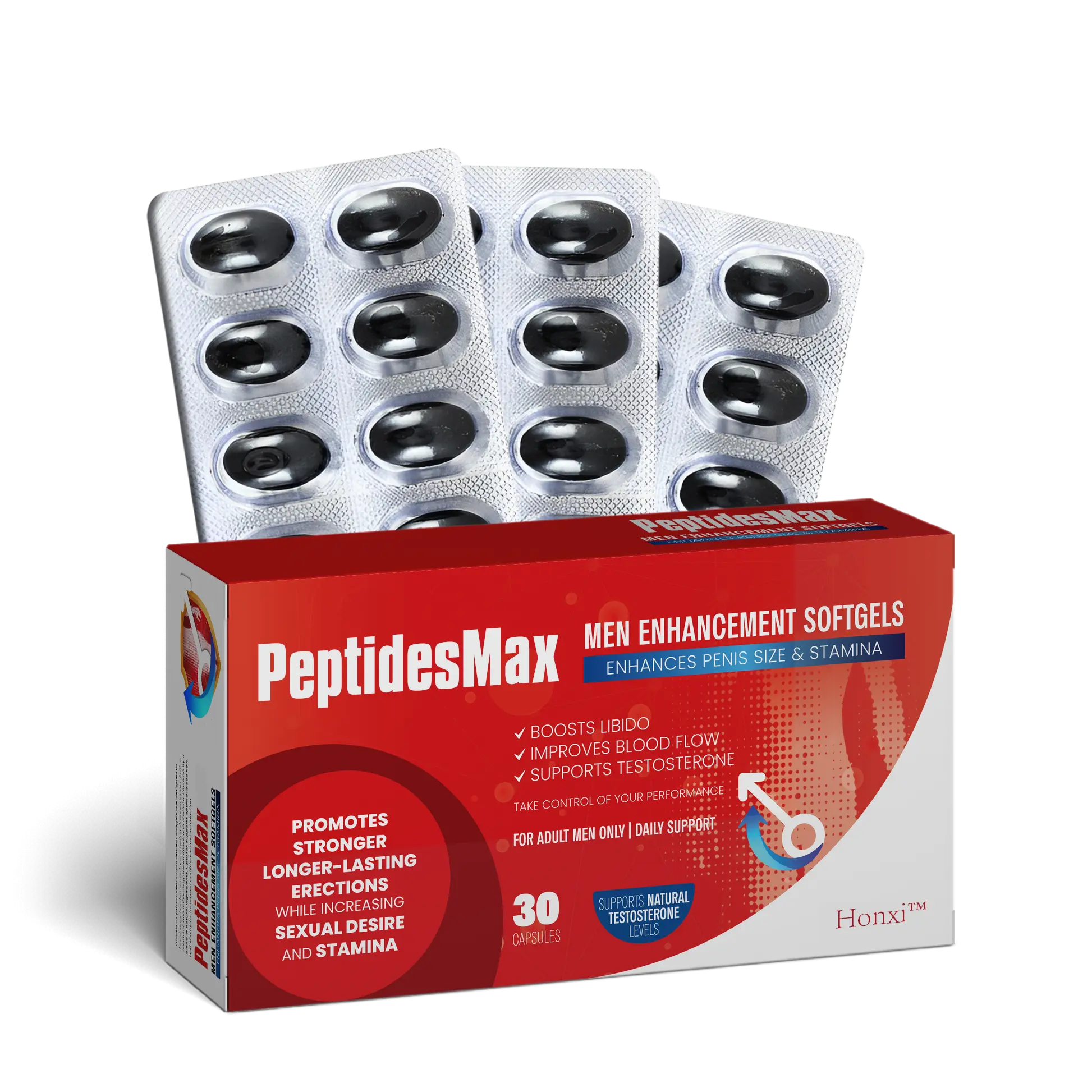 Honxi™ Peptidesmax Men Max Strength and Vitality Softgels