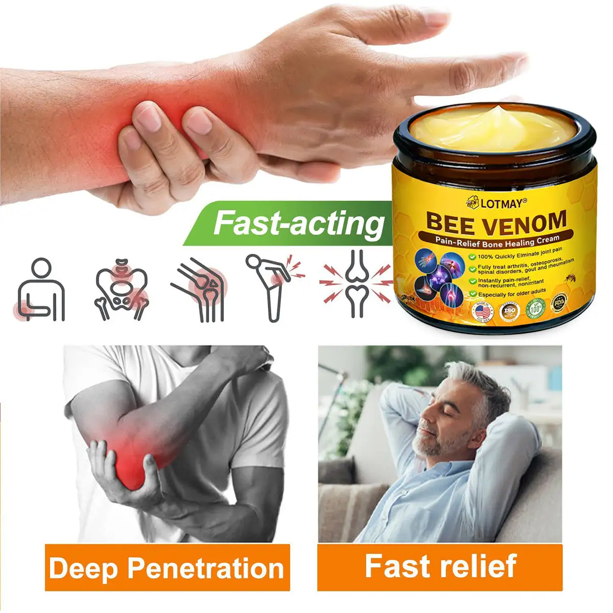LOTMAY® Bee Venom Pain-Relief Bone Healing Cream