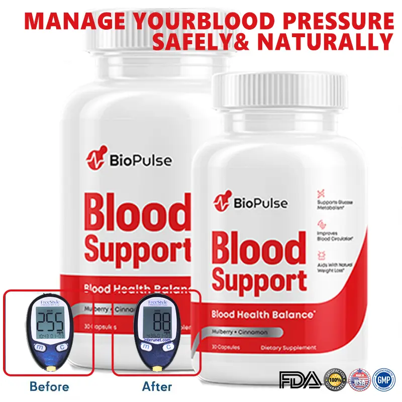 BioPulse Blood Support, Advanced Formula for Blood Sugar Balance, Natural, Safe, Zero Side Effect, FDA Approved