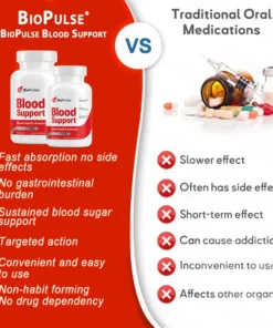 BioPulse Blood Support, Advanced Formula for Blood Sugar Balance, Natural, Safe, Zero Side Effect, FDA Approved