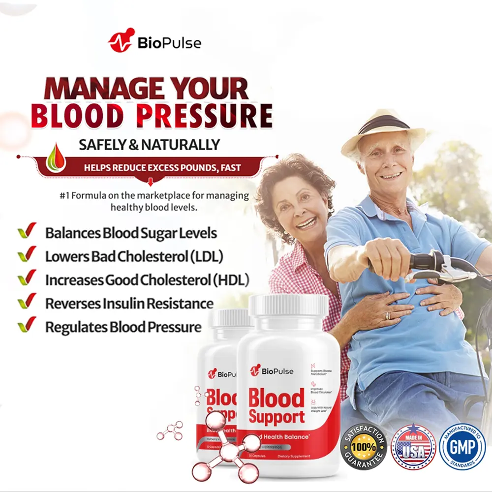 BioPulse Blood Support, Advanced Formula for Blood Sugar Balance, Natural, Safe, Zero Side Effect, FDA Approved
