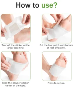 COROU® Natural Herbal Tourmaline Far Infrared Magnetic Therapy Foot Patches