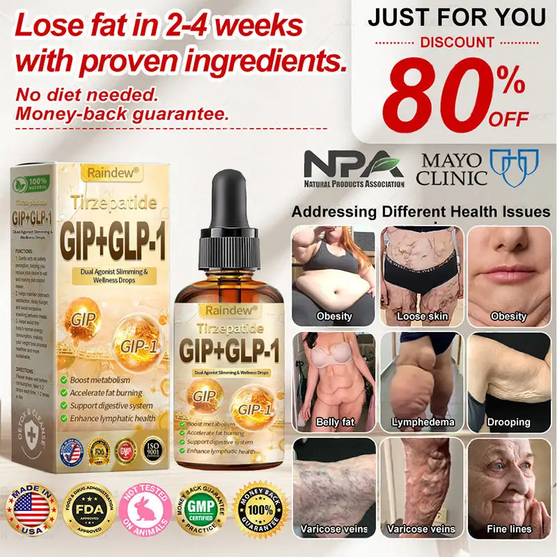 Raindew® Tirzepatide GIP+GLP-1 Dual Agonist Slimming & Wellness Drops