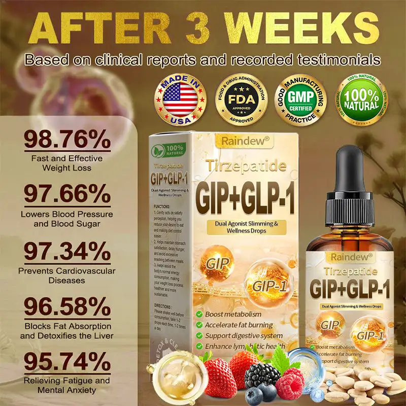 Raindew® Tirzepatide GIP+GLP-1 Dual Agonist Slimming & Wellness Drops
