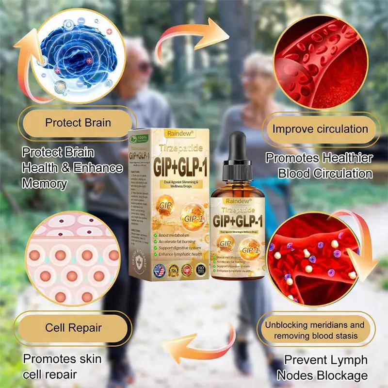 Raindew® Tirzepatide GIP+GLP-1 Dual Agonist Slimming & Wellness Drops