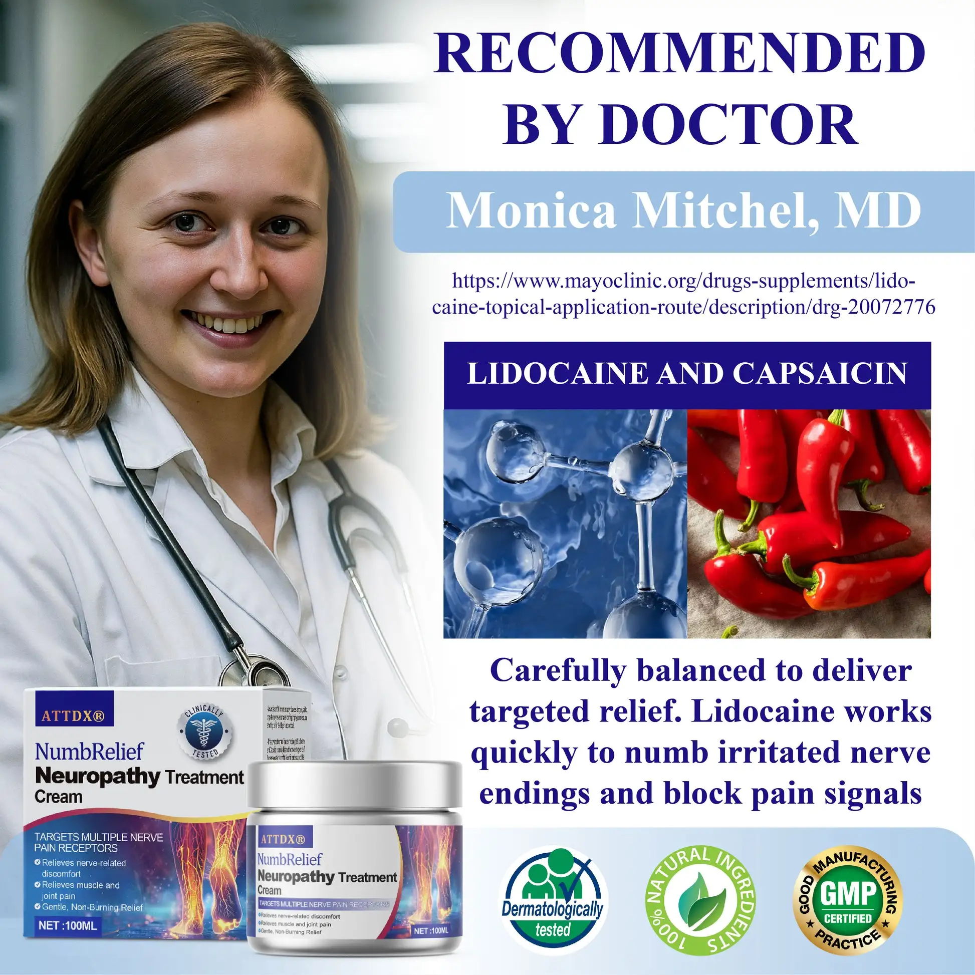 ATTDX® NumbRelief Neuropathy Treatment Cream