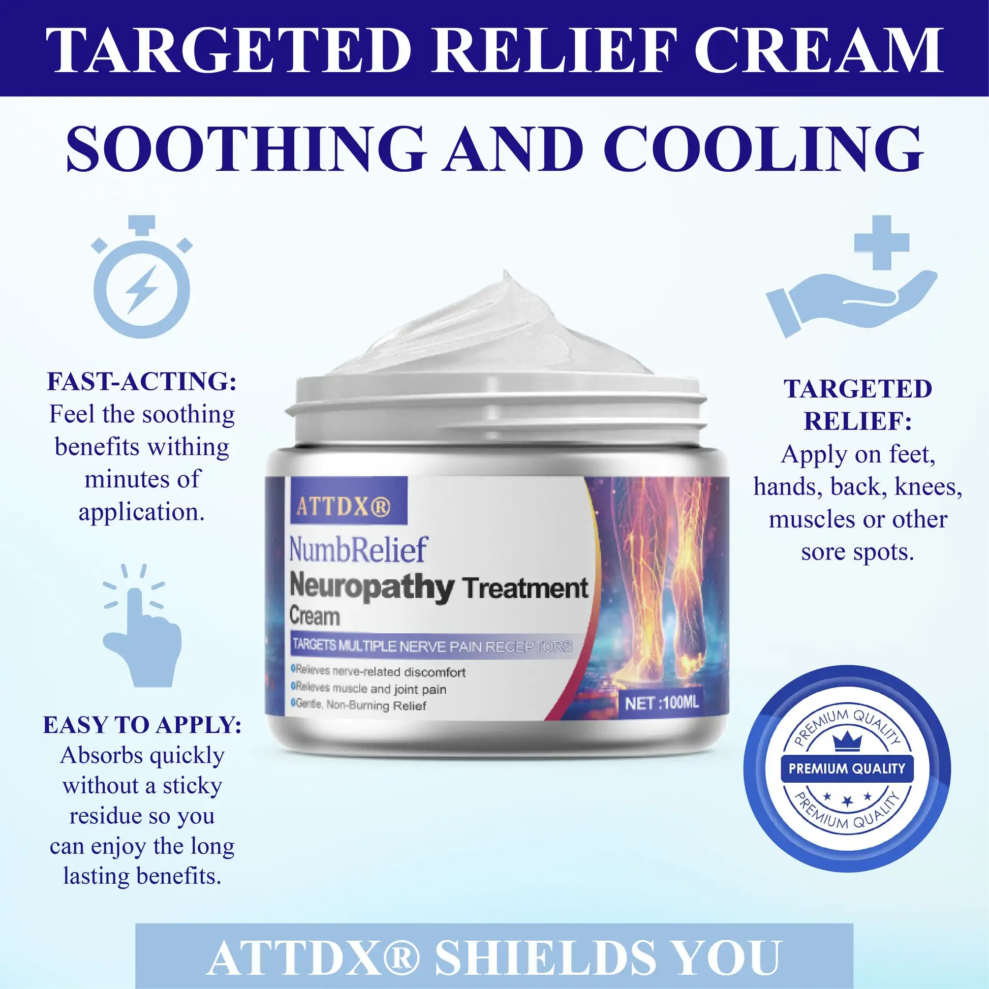 ATTDX® NumbRelief Neuropathy Treatment Cream