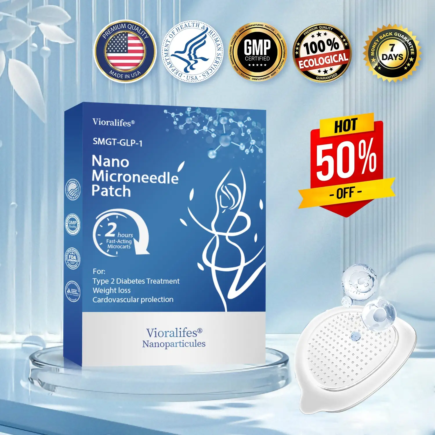 Vioralifes®🍃 NIDDK-Tirzepatide Nano Painless Microneedle Patch