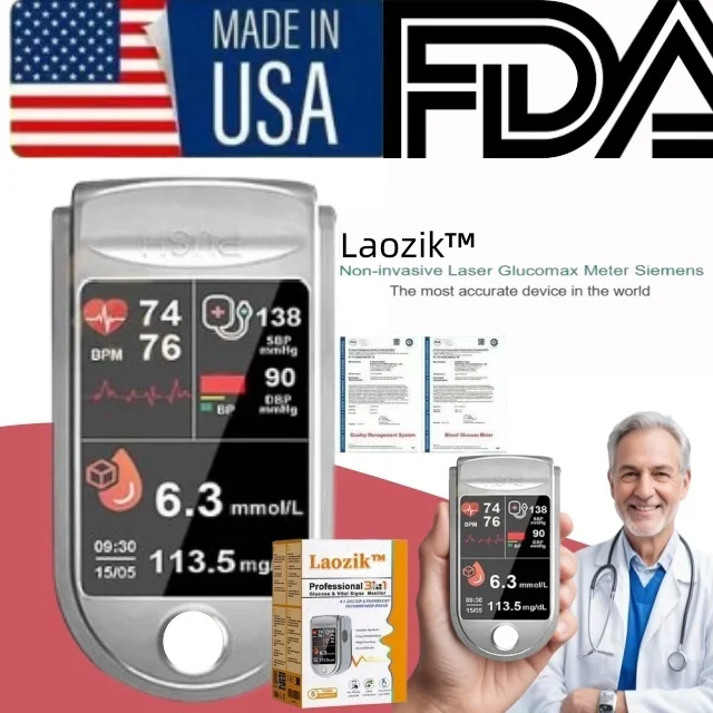 Laozik™ Profesional 3in1 Glucose & Vital Signs Monitor