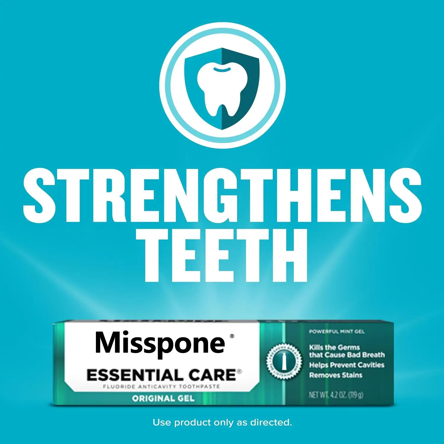 Misspone® Essential Care Toothpaste – 6 - in - 1 Whitening + Total Care