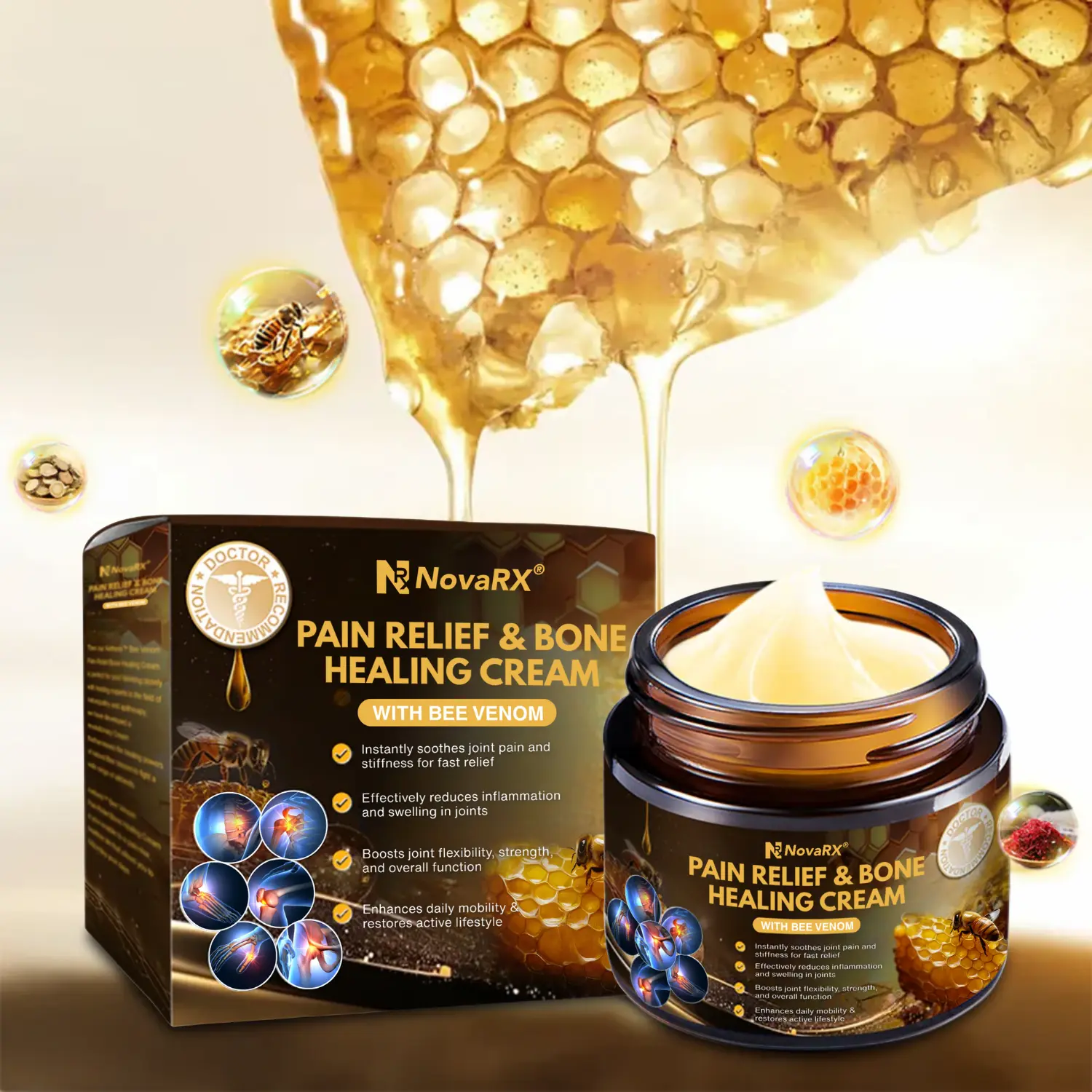 NovaRX® Pain Relief & Bone Healing Cream with Bee Venom