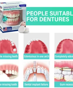 LBMLBM® Medical Full Denture with Strong Suction