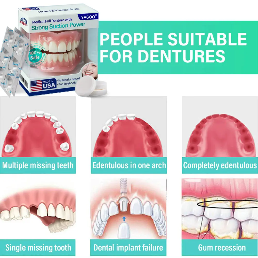 LBMLBM® Medical Full Denture with Strong Suction