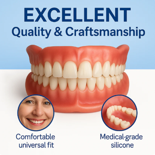 Custom-Fit Functional Dentures – Full Set