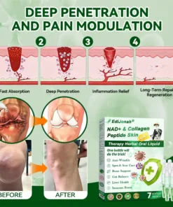EdiJonah® NAD+ & Collagen Peptide Skin Therapy 8-in-1 Herbal Oral Liquid