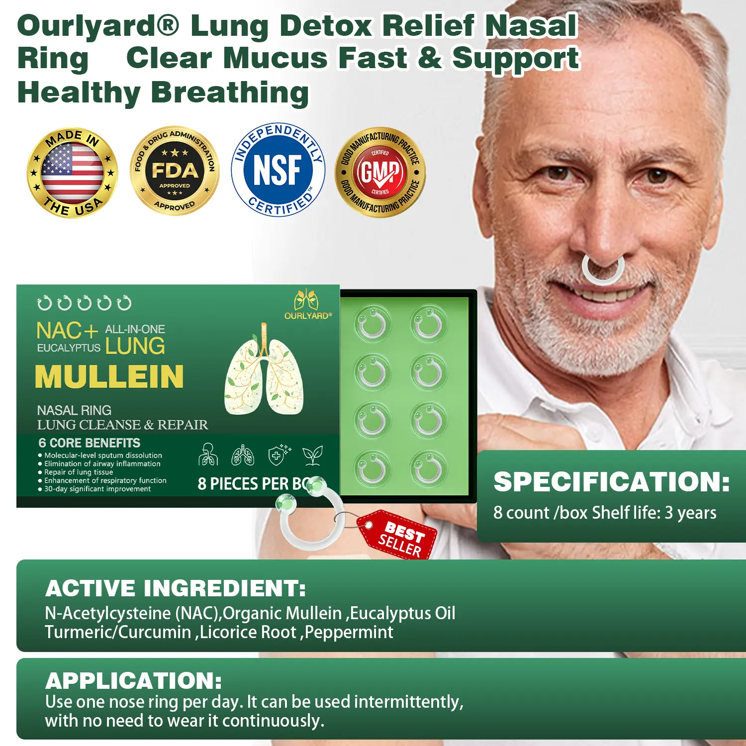 Lung Detox Relief Nasal Ring - Image 9